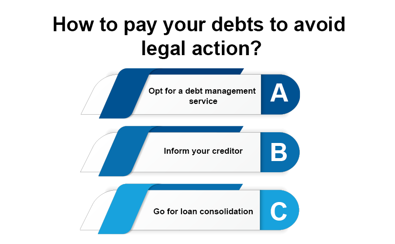 how to pay your debts to avoid legal action