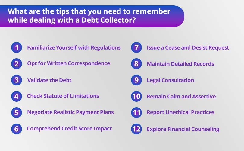 What are the tips that you need to remember while dealing with a Debt Collector?